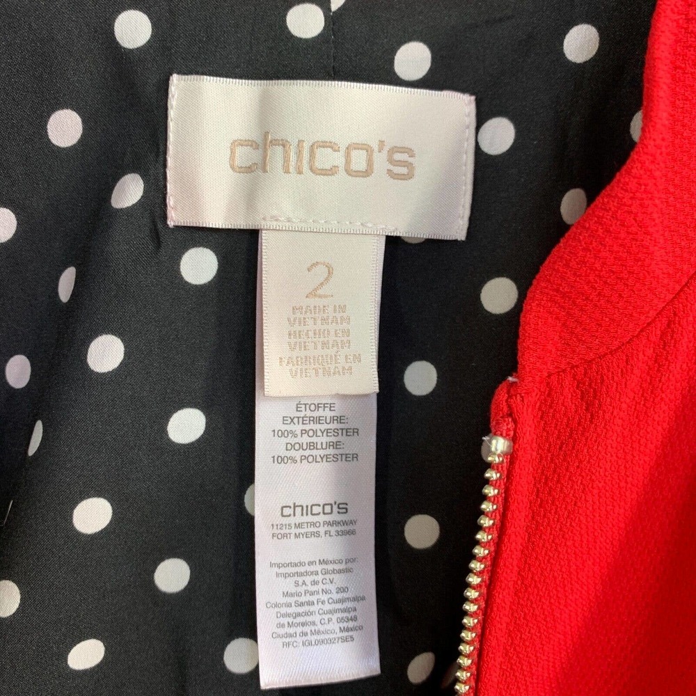 Chico's Red Blazer Jacket - Picture 2 of 11